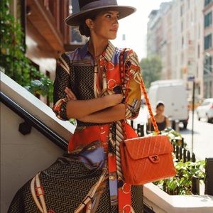 Zara bright equestrian print wrap dress